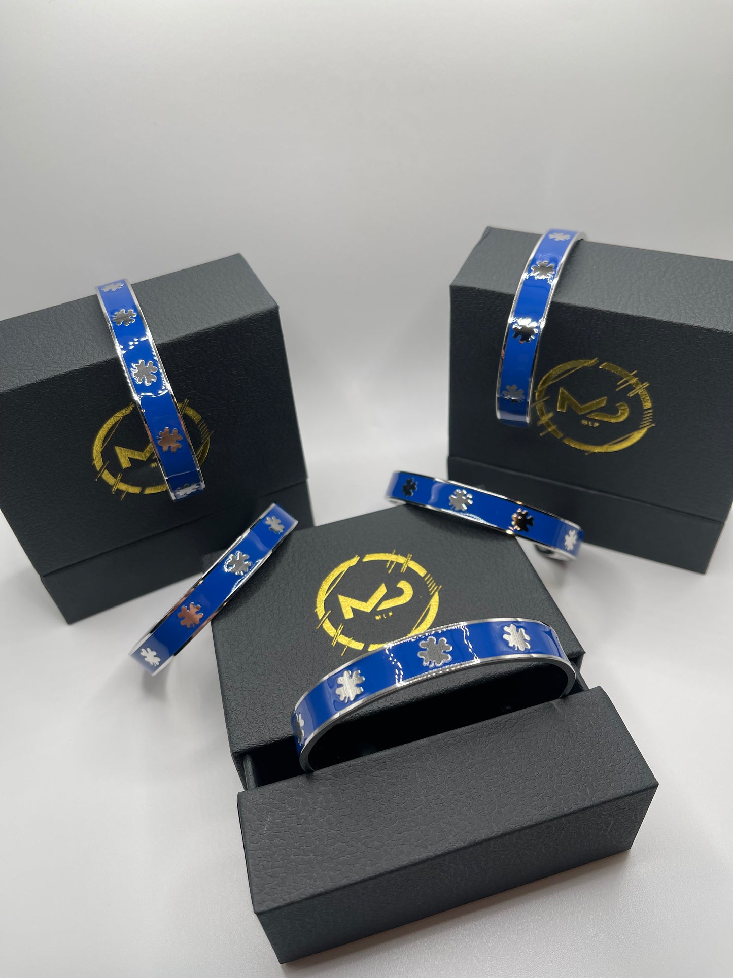 Clover Bracelet In Silver & Blue π